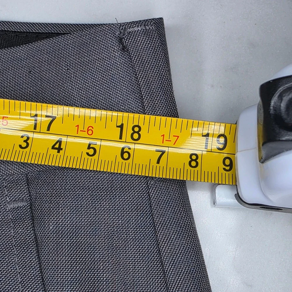 George Dress Pants Men 36x32 Gray Flat Front Slacks TOGM36341